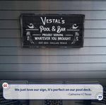 Personalized Rustic Pool And Bar Sign II