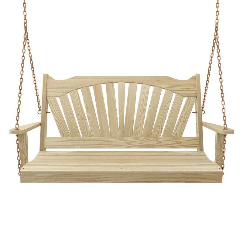Keystone Amish Co. Sunburst Porch Swing, 5 Foot, Unfinished