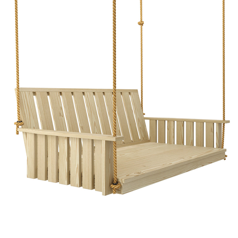 Keystone Amish Co. Twin The Weston Porch Swing Bed, Unfinished