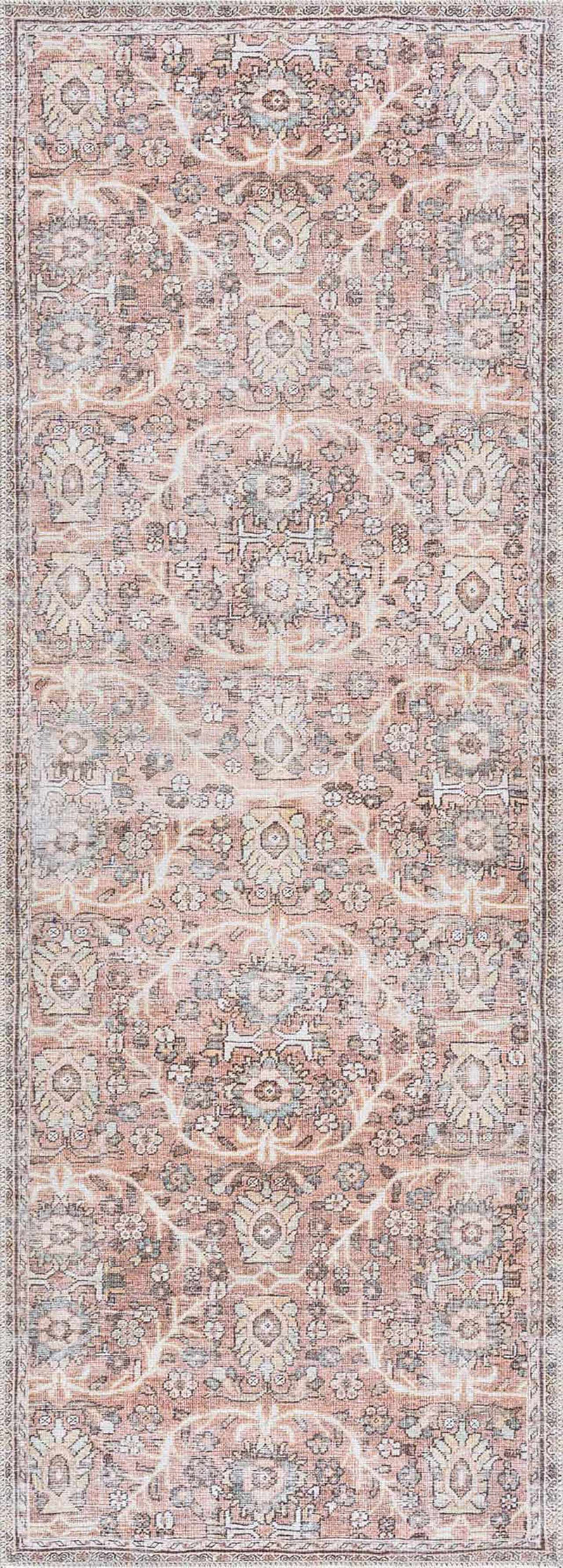 Urpi Rose & Brown Washable Area Rug