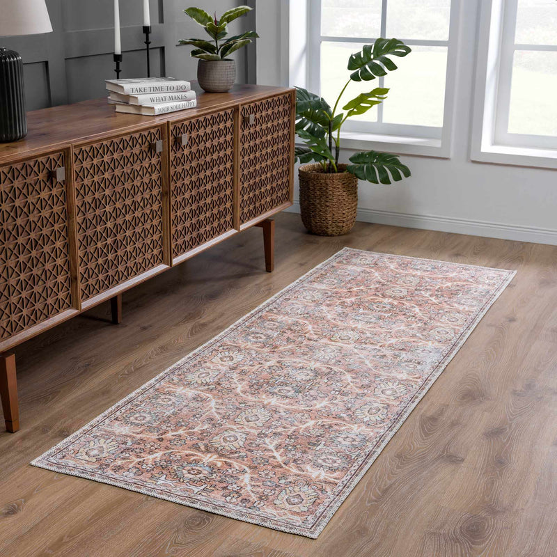 Urpi Rose & Brown Washable Area Rug