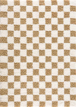 Atira Mustard Checkered Area Rug