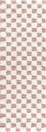 Atira Pink Checkered Area Rug