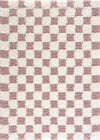 Atira Pink Checkered Area Rug