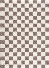 Atira Brown Checkered Area Rug