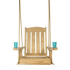Amish Casual Heavy Duty Outdoor Wood Swing Chair in Unfinished