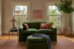 The Evergreen Ottoman in Recycled Velvet
