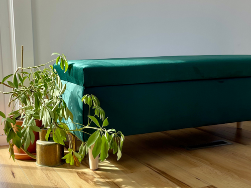 The Essential Storage Bench in Recycled Velvet