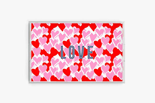 Happy Hearts Acrylic Tray