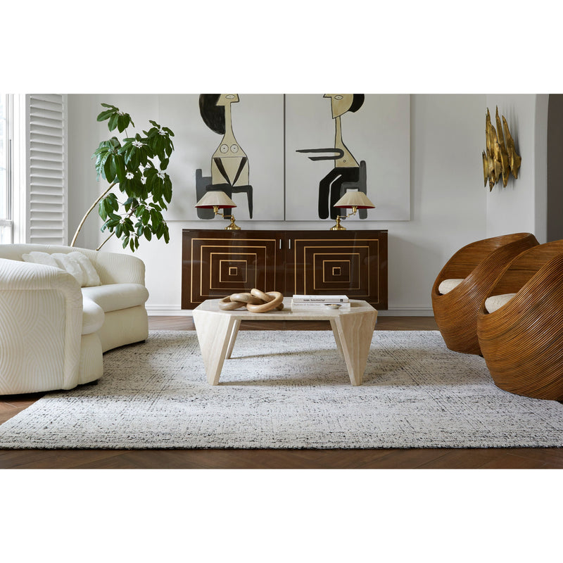 Vox White / Black Hand-Knotted Rug