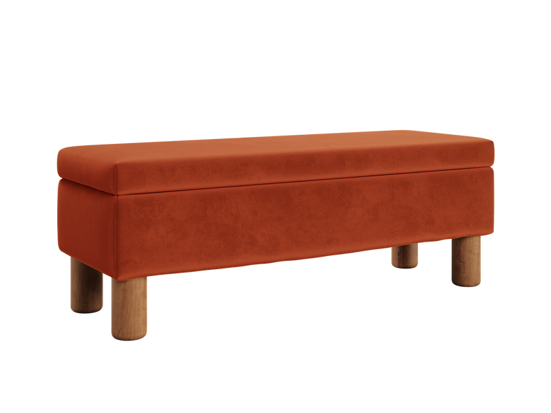 The Essential Storage Bench in Recycled Velvet