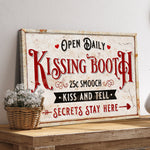 Vintage Rustic Kissing Booth Sign III