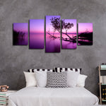 Violet Toned Lake Wall Art