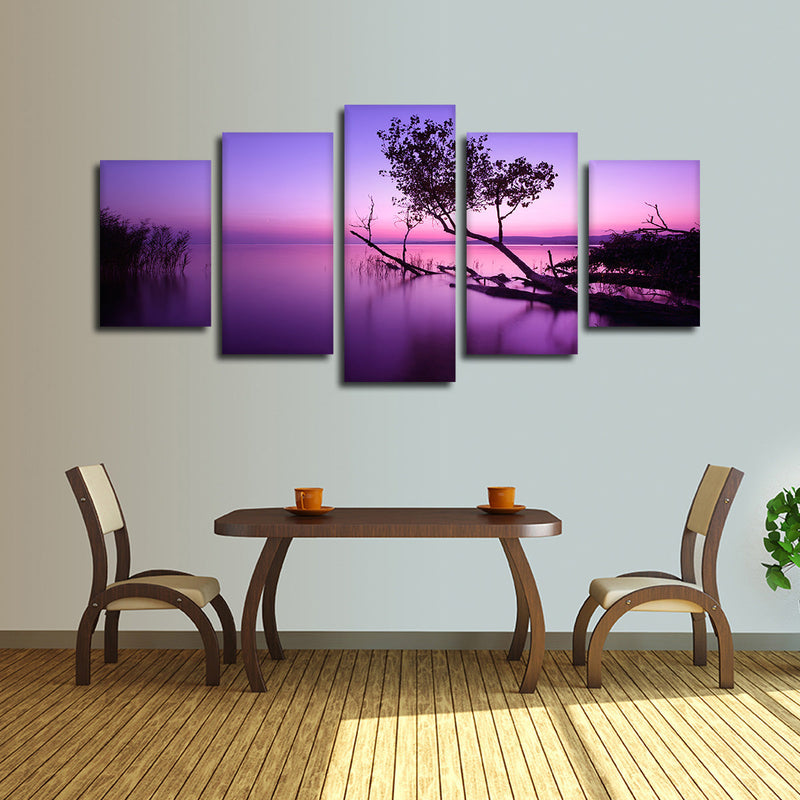 Violet Toned Lake Wall Art