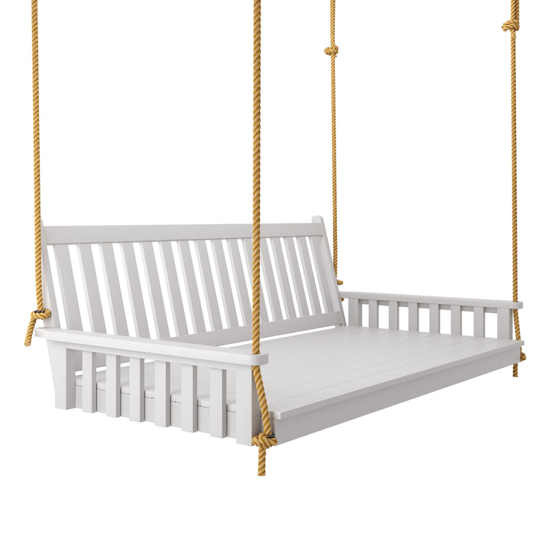 Keystone Amish Co. 6 Foot Franklin Porch Swing Bed, White Paint