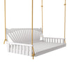 Keystone Amish Co. 4 Foot Sunburst Porch Swing Bed, White Paint