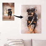 Dog Watercolor Portrait  Sign