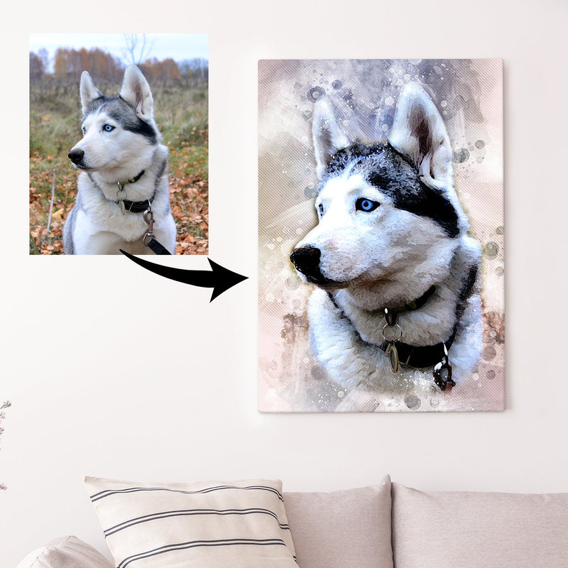 Dog Watercolor Portrait  Sign