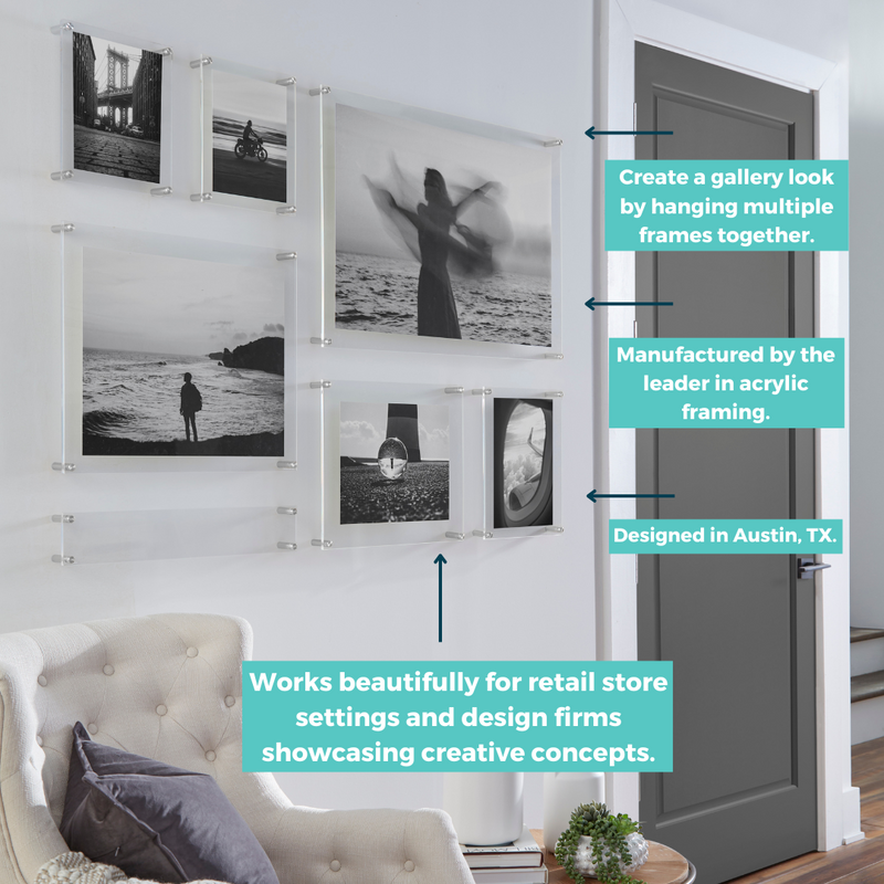 Mondrian 59" Double Panel Wallscape (Choose Your Color or Clear)