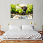 Waterfall Elephant Wall Art