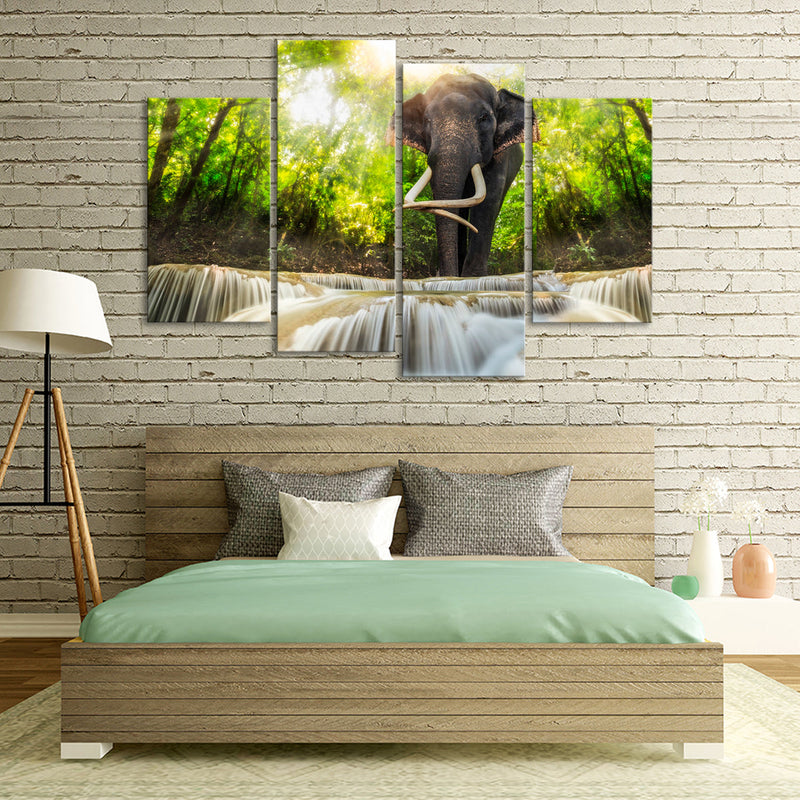 Waterfall Elephant Wall Art