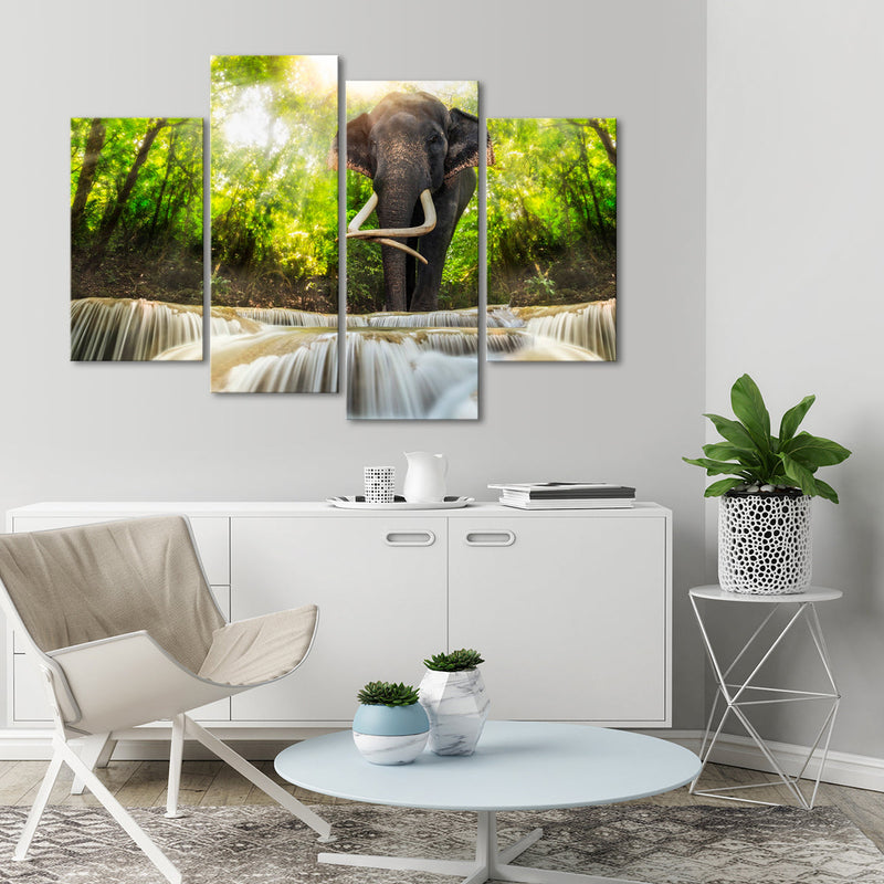 Waterfall Elephant Wall Art