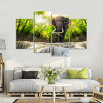 Waterfall Elephant Wall Art
