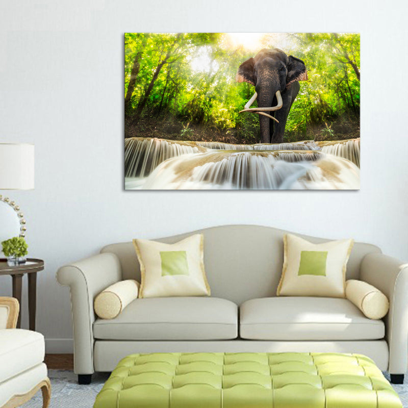 Waterfall Elephant Wall Art
