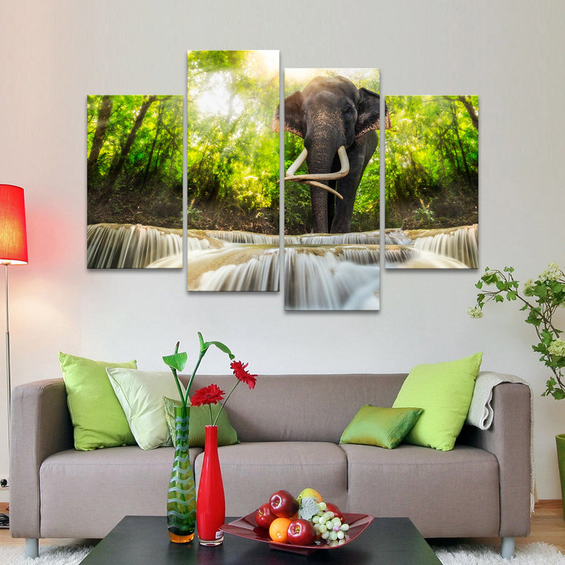 Waterfall Elephant Wall Art