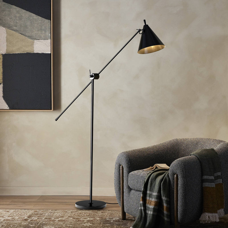 Watkins Jet Black Floor Lamp | shipping 6/13/2025