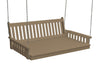 Keystone Amish Co. Twin Franklin Recycled Plastic Swing Bed, Weathered Wood