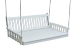 Keystone Amish Co. Twin Franklin Recycled Plastic Swing Bed, Bright White