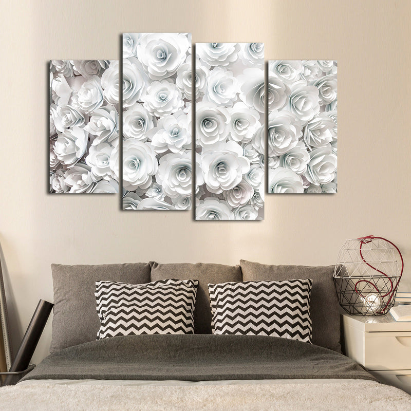 White Roses Wall Art