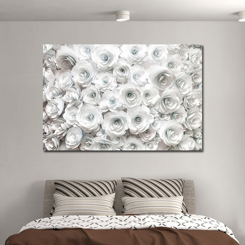 White Roses Wall Art