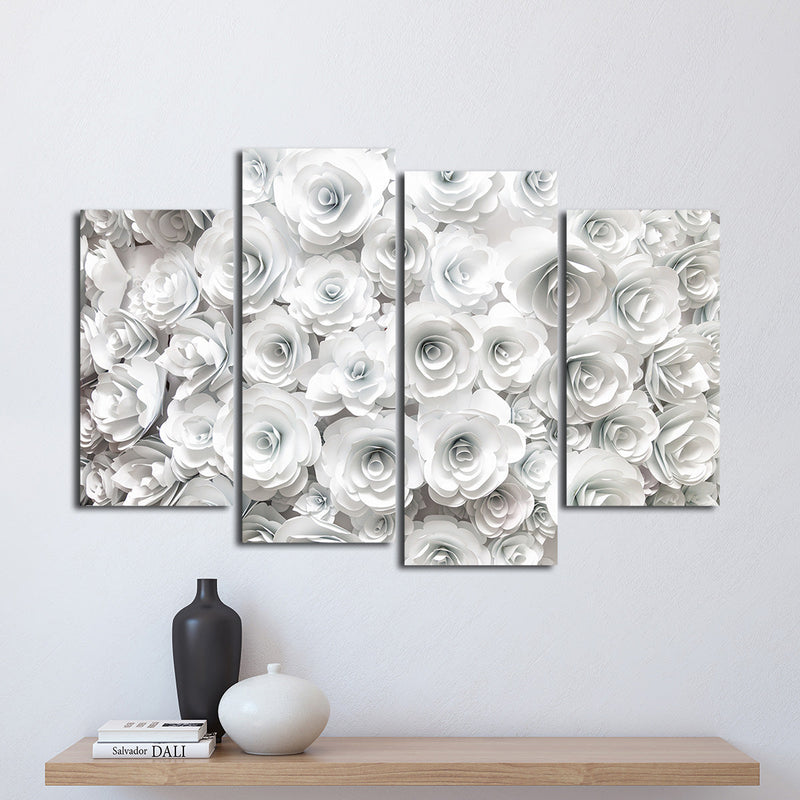 White Roses Wall Art