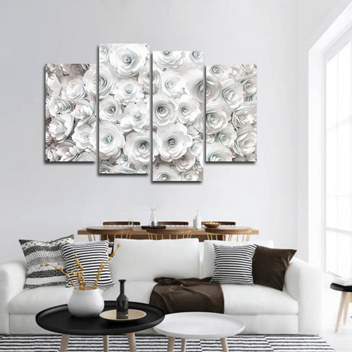 White Roses Wall Art
