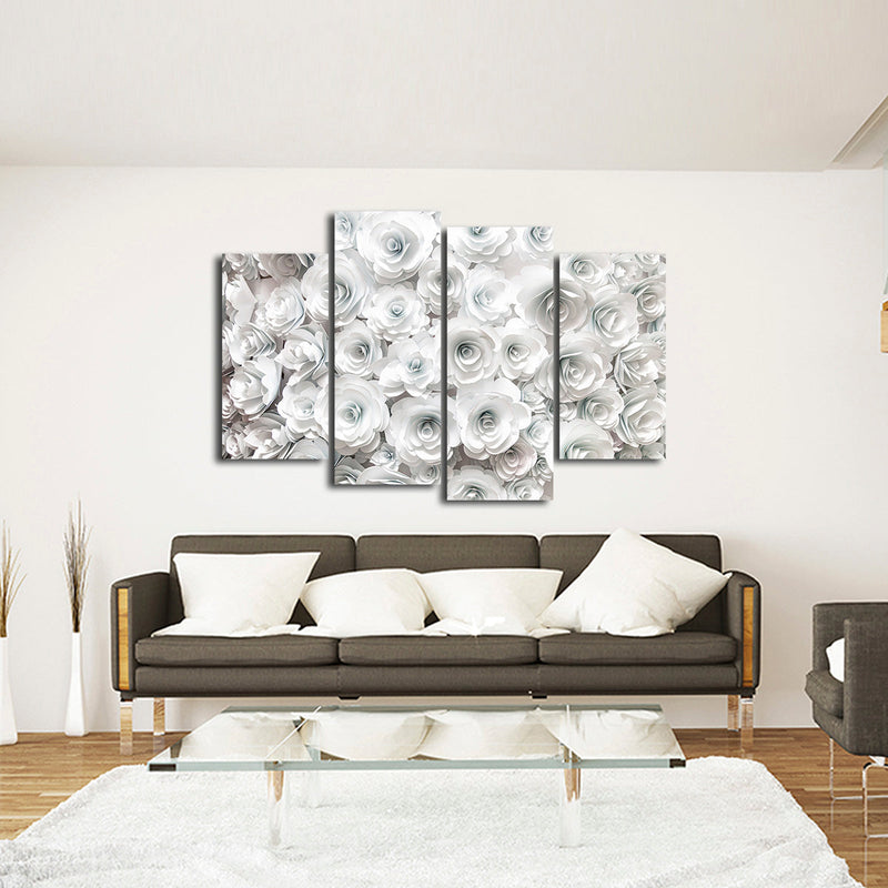 White Roses Wall Art
