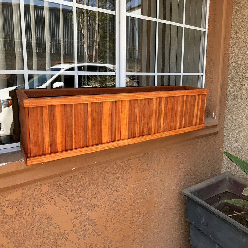 Redwood Window Planter