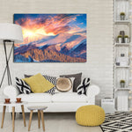 Snowy Mountain Sunrise Wall Art