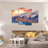 Snowy Mountain Sunrise Wall Art