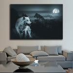 Moon Wolf Wall Art
