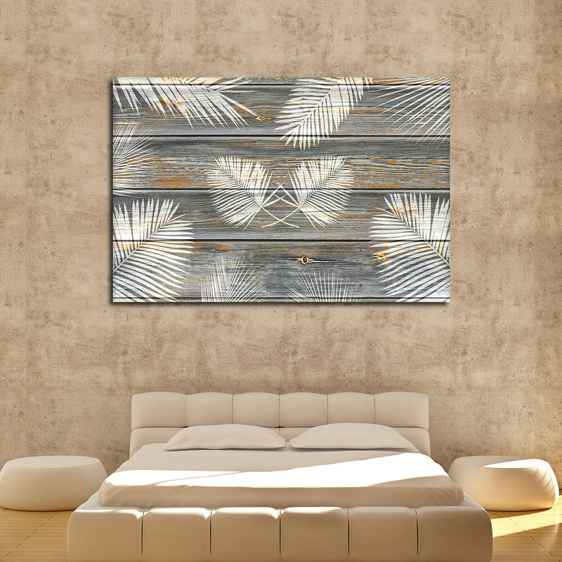 Wooden Palm Leaves Wall Art