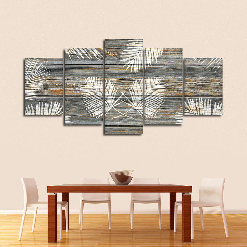 Wooden Palm Leaves Wall Art