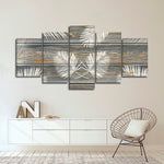 Wooden Palm Leaves Wall Art