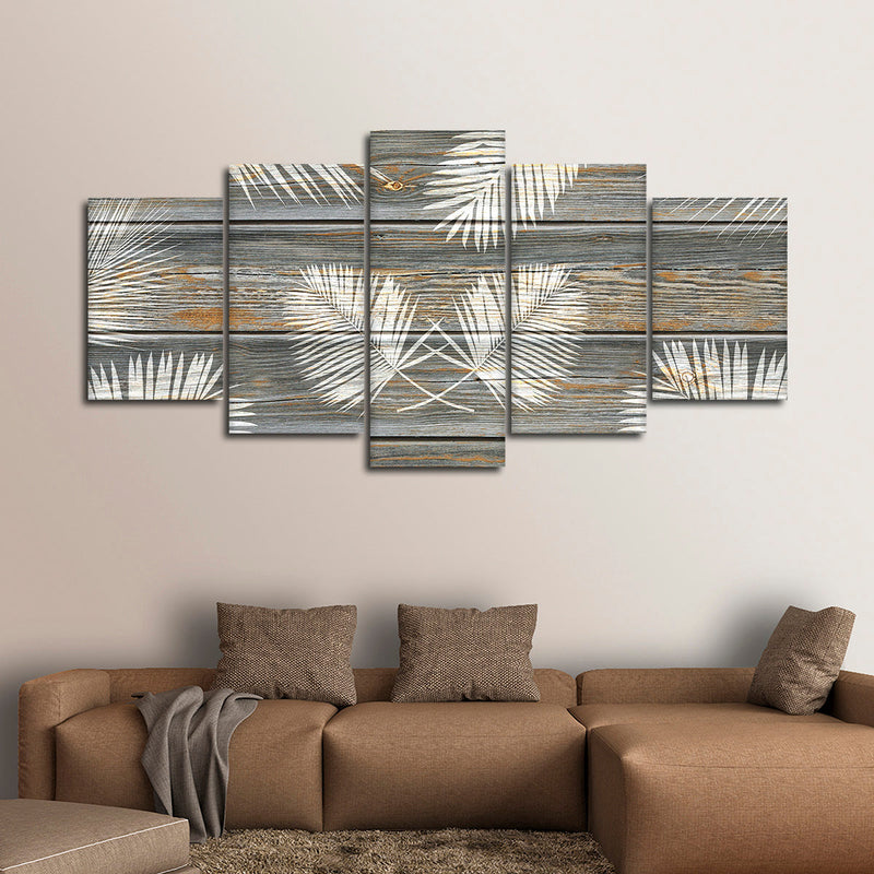 Wooden Palm Leaves Wall Art