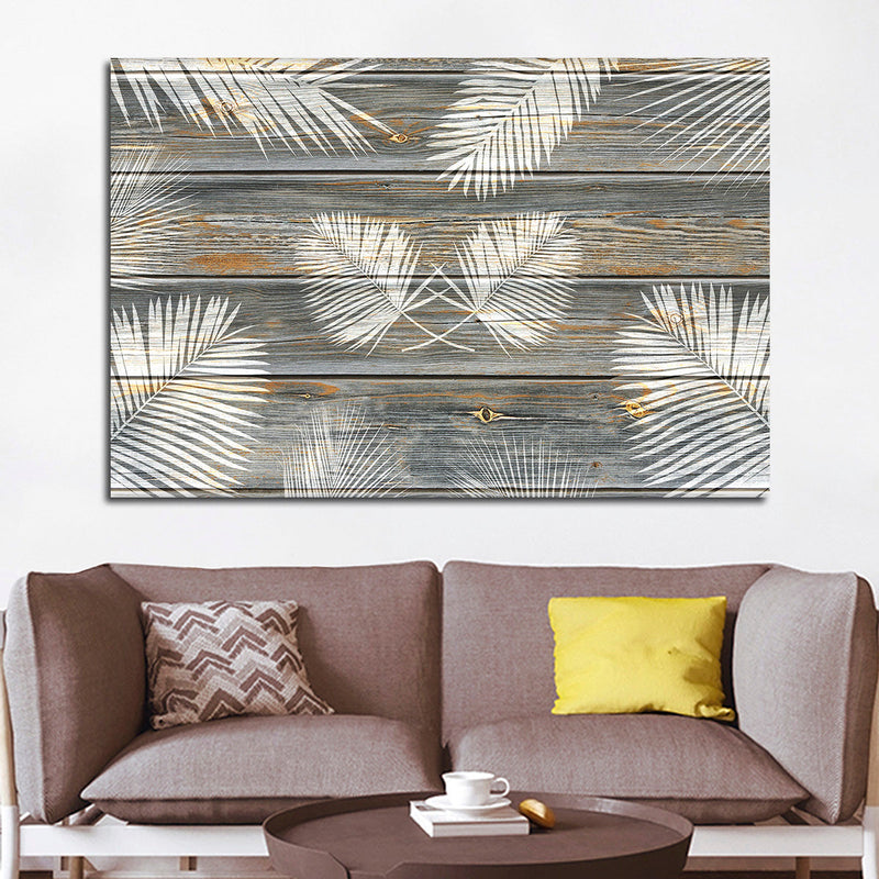 Wooden Palm Leaves Wall Art