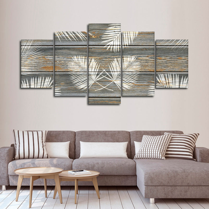 Wooden Palm Leaves Wall Art