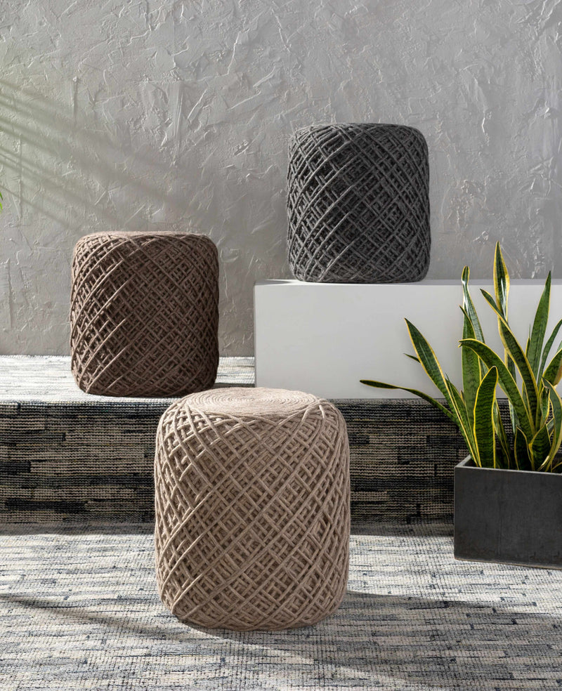 Moapa Charcoal Hard Nest Pouf