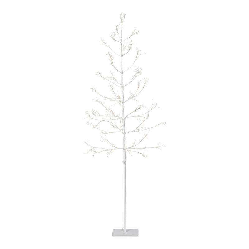 Winter White LED Lighted Christmas Tree, 84"