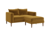The Essential Loveseat Sectional in Recycled Velvet